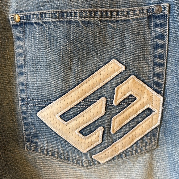 Vintage 90’s Y2K Enyse Baggy Jorts Jean Shorts Medium Blue Wash Fade Cotton 34 - Picture 5 of 11